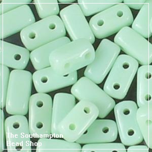 CzechMates 2-Hole Brick-Opaque Pale Jade